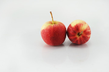 Red Apple on white background.