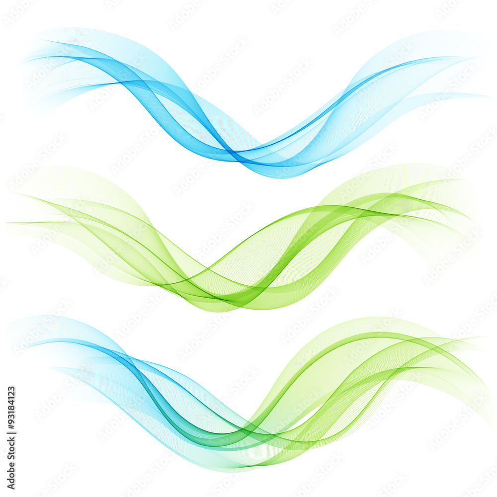 Poster set of abstract waves. vector illustration