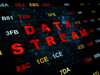 Fototapeta premium Information concept: Data Stream on Digital background