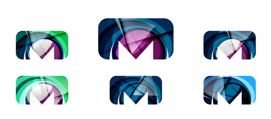 Set of abstract email icon, business logotype concepts, clean