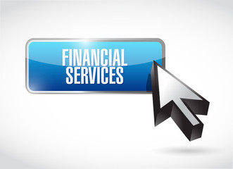 financial services button sign concept