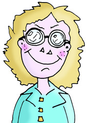 Frau mit Brille