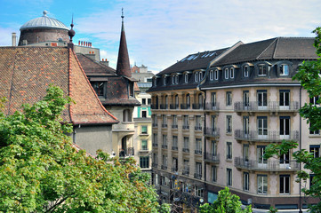 Fototapeta na wymiar Geneva city centre
