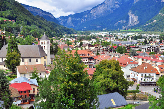 Sallanches city, France
