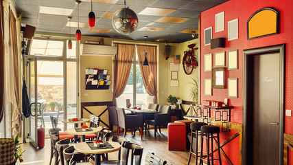 Cafe Interior Retro Design