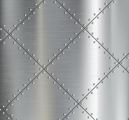 Background of the metal plates with riveted.