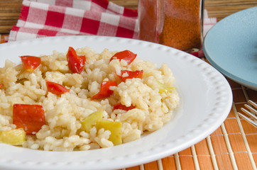 Rice with bell peppers 