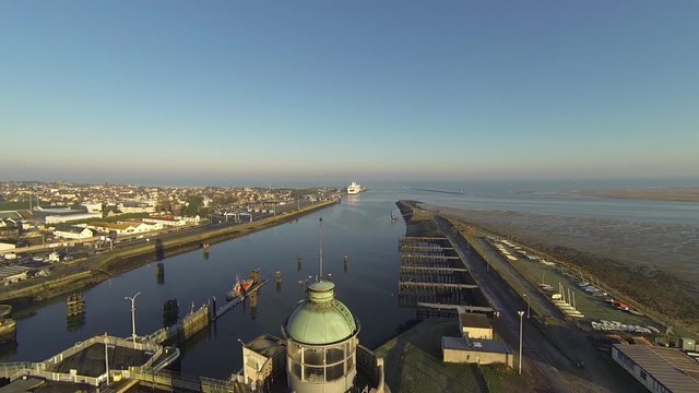 Phare de Normandie en drone