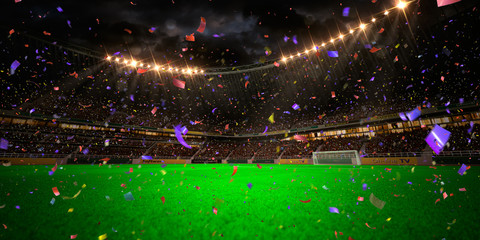 Night stadium arena soccer field championship win © A ST