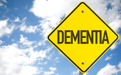 Dementia sign with sky background