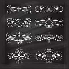 Vector calligraphic design elements.