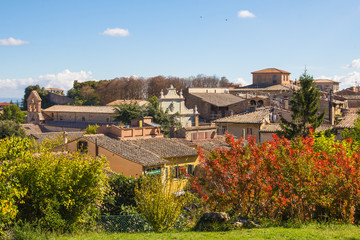 Veduta panoramica della città di Volterra in Toscana