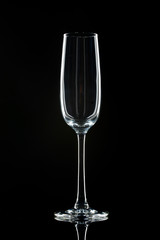 New Year composition with champagne glasses and decoration