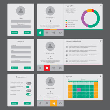 UI and UX vector kit 