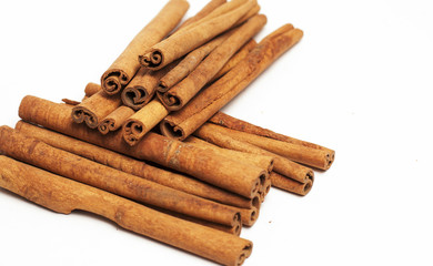 cinnamon isolated on white background