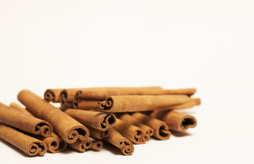 cinnamon isolated on white background