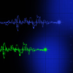  Sound wave black an blue background 