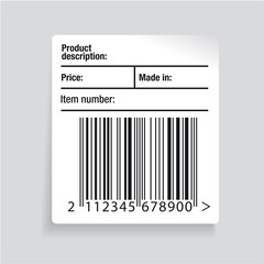 Barcode label vector