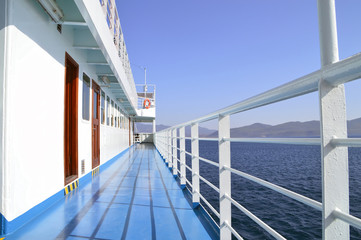 Empty Ship’s Deck in a Summer Day