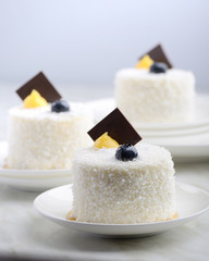 White Sesame Dessert Cake Art