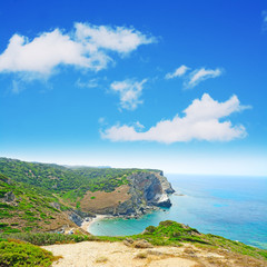 cliff and beach in Sardinia