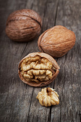 grain walnut on a wood