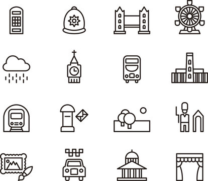 LONDON outline icons