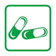 Icono plano sanidad pildoras
