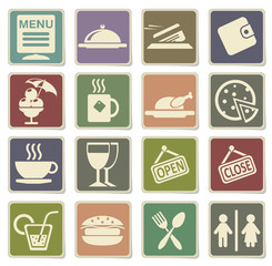 Cafe Silhouette Icons