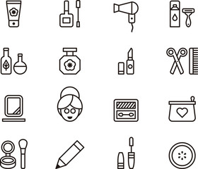 COSMETIC outline icons