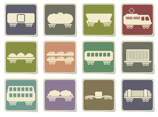rail-freight traffic icons