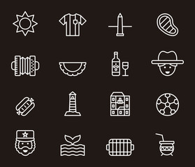ARGENTINA outline icons