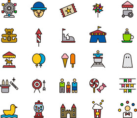 Amusement park icons