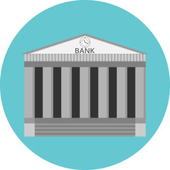 Bank icon flat design