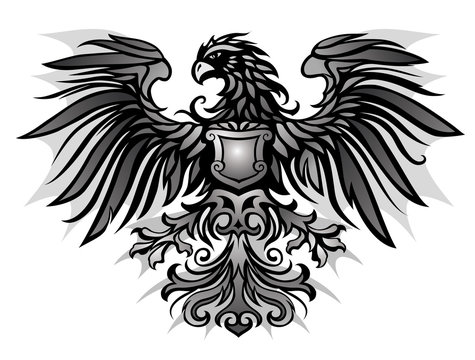 Eagle emblem on dark background