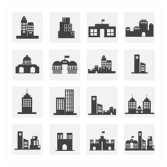 Fototapeta premium office building icon set