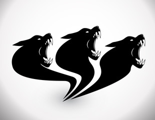 Wolf sign - vector illustration