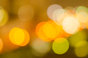 Fototapeta premium Abstract of colorful light bokeh background, Orange Tone