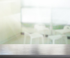 Table Top And Blur Interior of Background