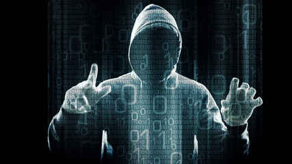 New technology virus attack, hacker breaking admin password