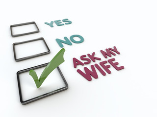 Yes or No or Ask my Wife Checklist
