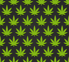 Cannabis leaves pattern