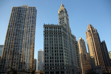 Fototapeta na wymiar Chicago, gratte-ciels downtown, USA