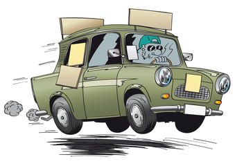 Fototapeta premium Trabi_Car_Signs