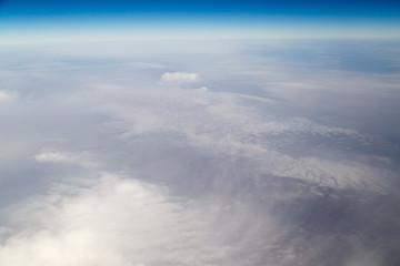 Fototapeta na wymiar sky with clouds view from the airplane