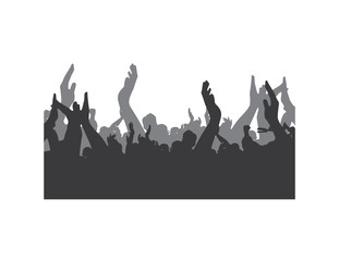 Party People Silhouettes Vector Background