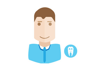Dentistry concept dentist doctor avatar vector illustration