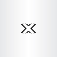 black logotype letter x logo icon design