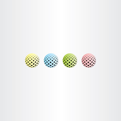 colorful ball circle with square halftone vector