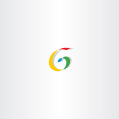 colorful letter g spiral sign logo